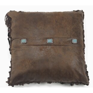 CARSTENS INC. Canyon View Buttons Faux Leather Throw Pillow