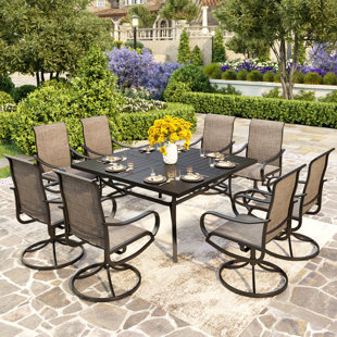 ALPHAMARTS Square 8 - Person Outdoor Dining Set