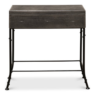 SARREID LTD Leather Shagreen End Table