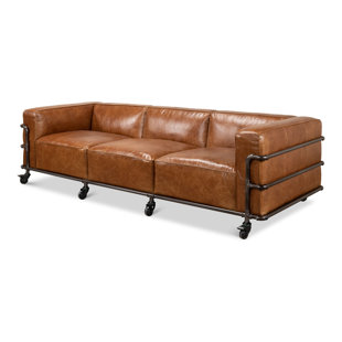 SARREID LTD Antwerp 102'' Leather Sofa