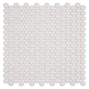 ANDOVA Alpin-Breezo 1" x 1" Porcelain Penny Round Mosaic Wall and Floor Tile