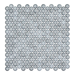 ANDOVA Honoro-Bulbi 3/4" Penny Round Smooth Glass Mosaic Kitchen Backsplash, Bathroom, Shower, Pool, Wall and Floor Tile