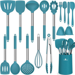DGPCT 17 Piece Cooking Utensil Set with Utensil Crock