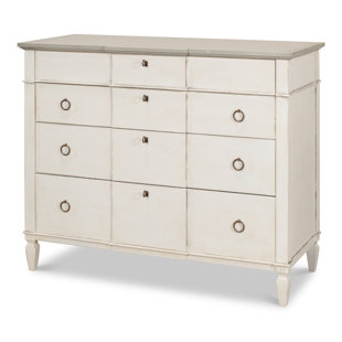 SARREID LTD Azzalene Stucco 4 Drawer Dresser