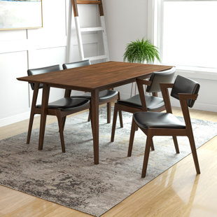CORRIGAN STUDIO® Kierica 4 - Person Eucalyptus Solid Wood Dining Set