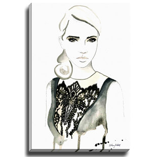 BASHIAN HOME Black Widow by Kelsey McNatt Painting Print on Gallery Wrapped Canvas