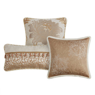 WATERFORD BEDDING Ansonia Embroidered Reversible Throw Pillow (Set of 3)