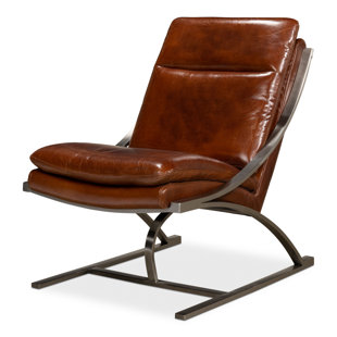 SARREID LTD Mc Queen Leather Accent Chair