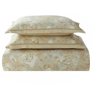 WATERFORD BEDDING Annalise Beige Microfiber Reversible 6 Piece Comforter Set