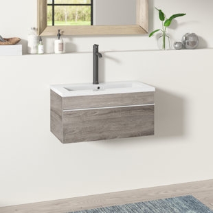CUTLER KITCHEN AND BATH Arlie 30'' Single Sink Bathroom Vanity with Cultured Marble Top