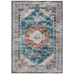 DECOMALL ARIEL Vintage Persian Area Rugs Blue