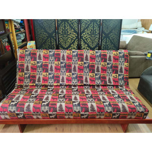 PRESTIGE FURNISHINGS Fairbanks Red Heavy Texture Futon Cover