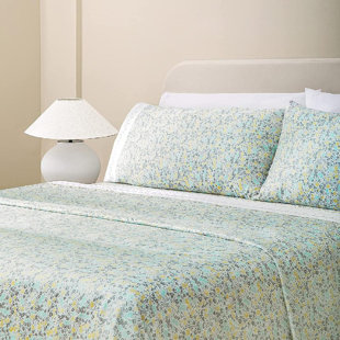 SHUDA 300 Thread Count Floral 100% Cotton Sheet Set