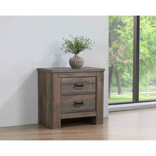 MILLWOOD PINES Aveona 2 - Drawer Nightstand in Weathered Oak