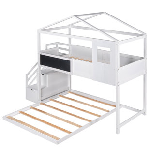 HOME SWEET DREAM JOY Kids Twin Over Full Bunk Bed