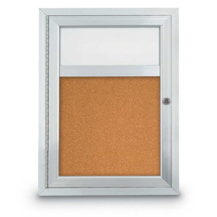 UNITED VISUAL PRODUCTS Wall Mounted Cork Framed Bulletin Board