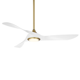 WAC LIMITED FANS 54" Swirl 3 - Blade Outdoor LED Smart Propeller Ceiling Fan with Remote Control and Light Kit Included