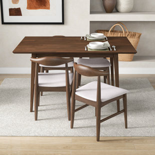 CORRIGAN STUDIO® Kezlin 4 - Person Eucalyptus Solid Wood Dining Set