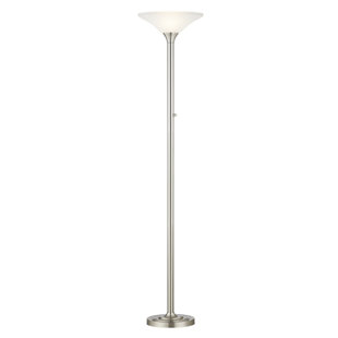 ARTIVA USA 71'' BRUSHED STEEL Torchiere Floor Lamp