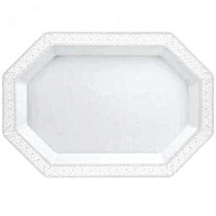 NICOLE FANTINI COLLECTION Disposable Plastic Serving Tray for 6 Guests (Set of 6)