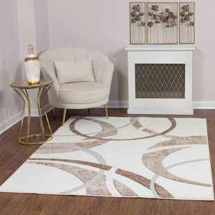 SURYA B.V. Machine Woven Brown/Light Beige Area Rug