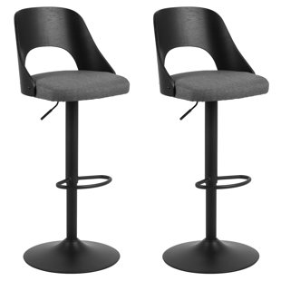 CORRIGAN STUDIO Höhenverstellbarer Barstuhl Lita (Set besteht aus 2)