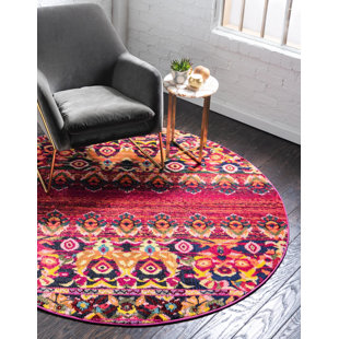 LANGLEY STREET® Eddins Floral Funchsia Area Rug
