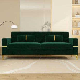 MERCER41 Amorian 86.22'' Velvet Sofa