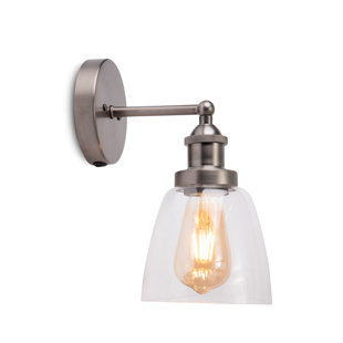 TRENT AUSTIN DESIGN Wayland 1 - Light Dimmable Industrial Style Switched Armed Sconce Wall Light