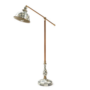 MACKENZIE-CHILDS Sterling Check 54.5" Task Floor Lamp