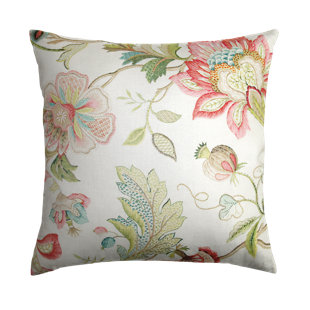 THE PILLOW COLLECTION Floral Cotton Blend Reversible Throw Pillow