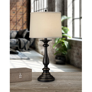 MEDALLION LIGHTING Kings Arms 27" Madison Bronze Table Lamp (Set of 2)