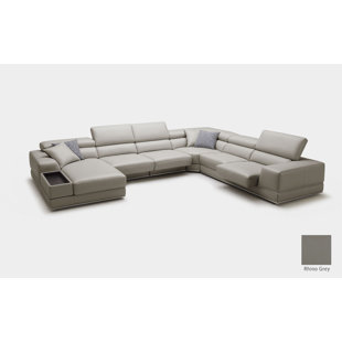 JUBILEE FURNITURE 6 - Piece Leather Reclining Sectional