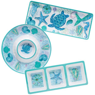 CERTIFIED INTERNATIONAL Serene Seas 3Pc Hostess Set