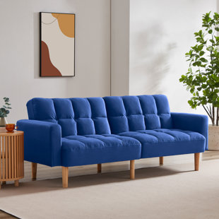 LATITUDE RUN® Thaine 79.52''W Modern Velvet Convertible Sofa For Guest Room Living Room