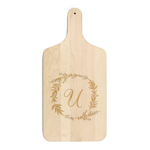 DESIGNS DIRECT CREATIVE GROUP Floral Wreath Monogram - U Cutting Board