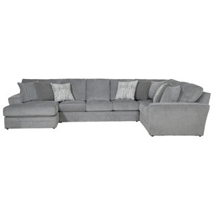 JACKSON FURNITURE 3 - Piece Upholstered Sectional with Comfort Coil Seating and 9 Included Accent Pillows
