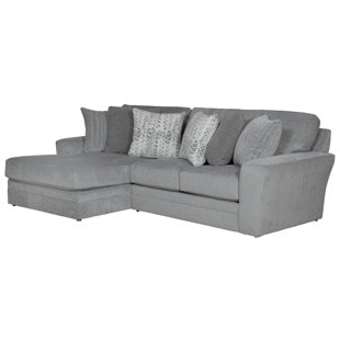 JACKSON FURNITURE 2 - Piece Upholstered Sectional with Comfort Coil Seating and 6 Included Accent Pillows