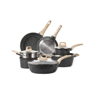 Cg International Trading 11 Pieces Aluminum Non Stick Cookware Set