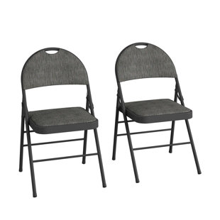 Cosco Superior Comfort Commercial Fabric Folding Chair with Scotchgard (Set of 2)