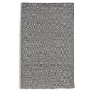 Coastal Argyle Stacked Flatweave Grey & White Hexagon Patterned Wool Area Rug By Tufty Home
