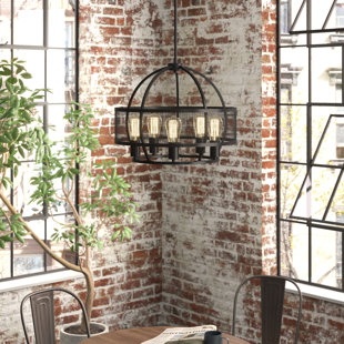 STEELSIDE™ Avers 5 - Light Dimmable Drum Chandelier