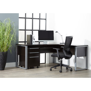 HAAKEN FURNITURE Ose 3 Piece L-Shape Writing Desk Office Set