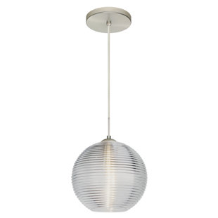 BESA LIGHTING Kristall 1 - Light Single Globe Pendant