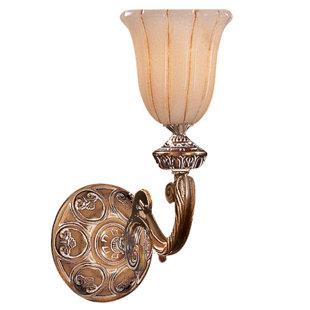 CRYSTORAMA Natural Alabaster 1-Light Wall Sconce