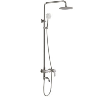 AQUASTYLE Kairo Triple Function Outdoor Shower with Single Lever Handle Stainless Steel