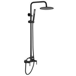 AQUASTYLE Milani Dual Function Outdoor Shower with Two Lever Handles Stainless Steel