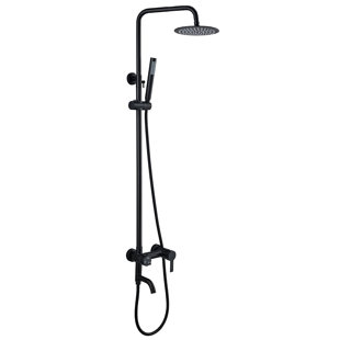 AQUASTYLE Katori Triple Function Outdoor Shower with Single Lever Handle Stainless Steel