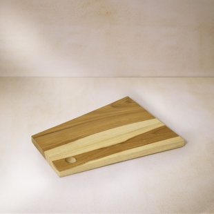 INDIA.CURATED. Teak Wood Cheese / Bread Board Asym - Pack Of 4 Pcs