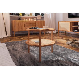 SANSIBAR HOME Couchtisch Anmie aus Massivholz mit Stauraum